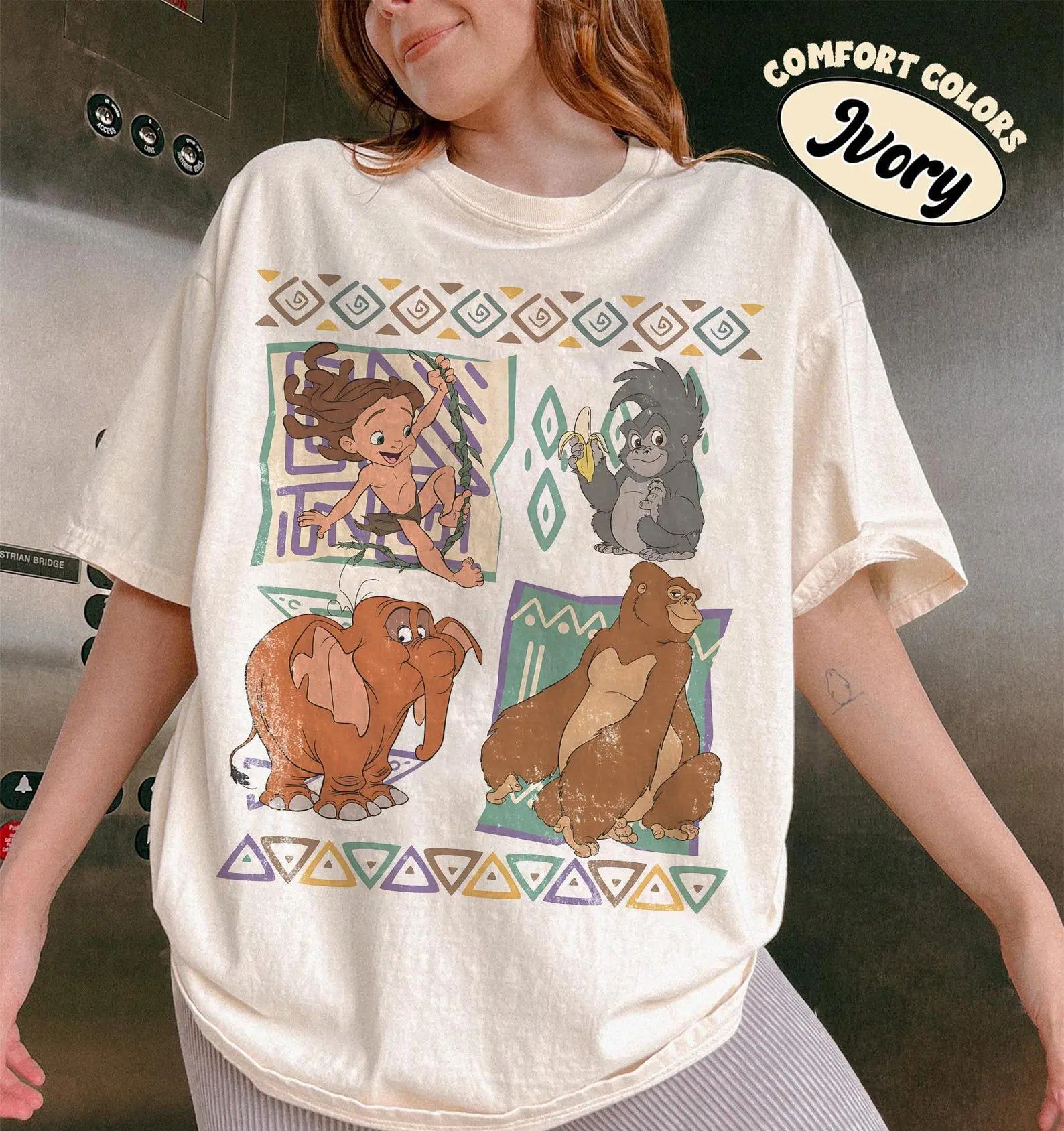 Comfort Colors Retro Tarzan Characters Shirt, Vintage Jungle Boy Tee, Safari Jungle Tee, Trip Family Matching Tee