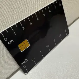 Actual miniature ruler credit / debit card skin