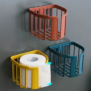 1pc wall-mounted toilet paper holder, toilet paper, tissue basket and toilet paper storage box - an unperforated storage container for convenient and stylish bathroom accessories