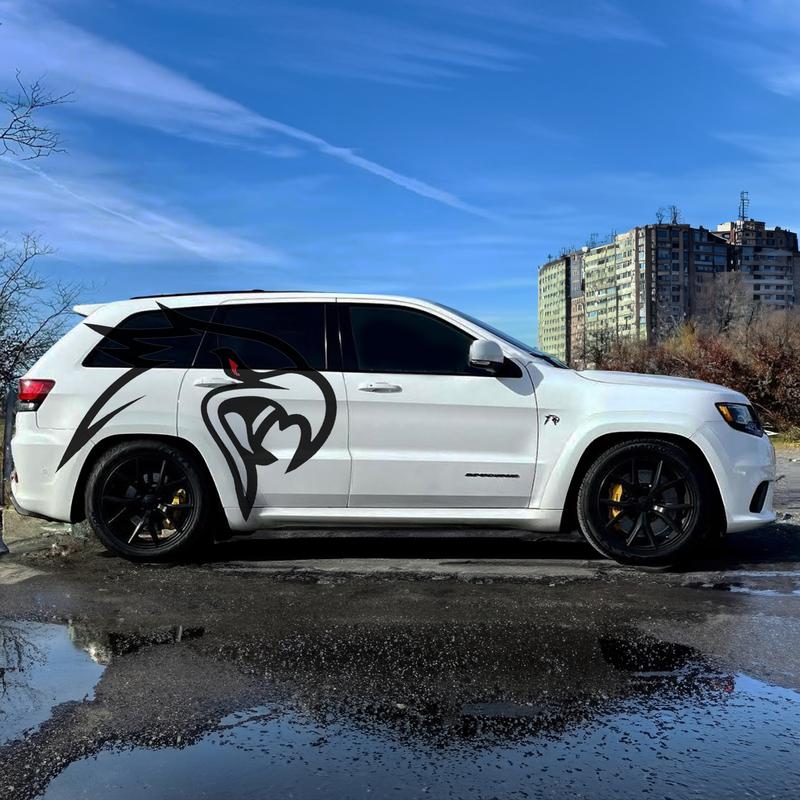 Pair HELLHAWK Emblem fits Jeep Trackhawk fenders Grand Cherokee - FMSgear by Factotum Motorsports badge nameplate logo