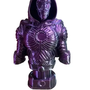 Moon Knight Statue - Purple Hooded Design, Detailed Figure Sculpture