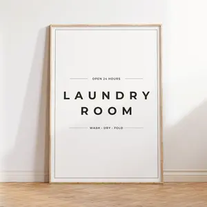 Laundry Room Print Poster No Framed, Laundry Wall Decor, Laundry Room Sign, Laundry Room Art, Laundry Room Poster Minimalist Home Decor