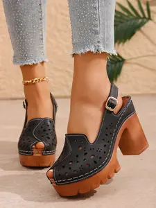 Women's Casual Fashion Open Toe Sandals, Comfortable Simple Beach Vacation Shoes, Stylish Summer Footwear for Daily Wear