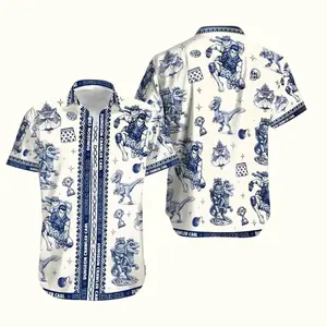 Dungeon Crawler Carl Hawaiian Shirt, Princess Donut & Mongo Print, Fantasy Book AOP Shirt, Unisex Book Lover Gift Tee