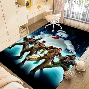 Ghostbusters 01 Animated Print Carpet, Home Living Room, Bedroom, Office Chair Under Carpet, Gift for Family and Friends, Christmas Decorative Carpet
