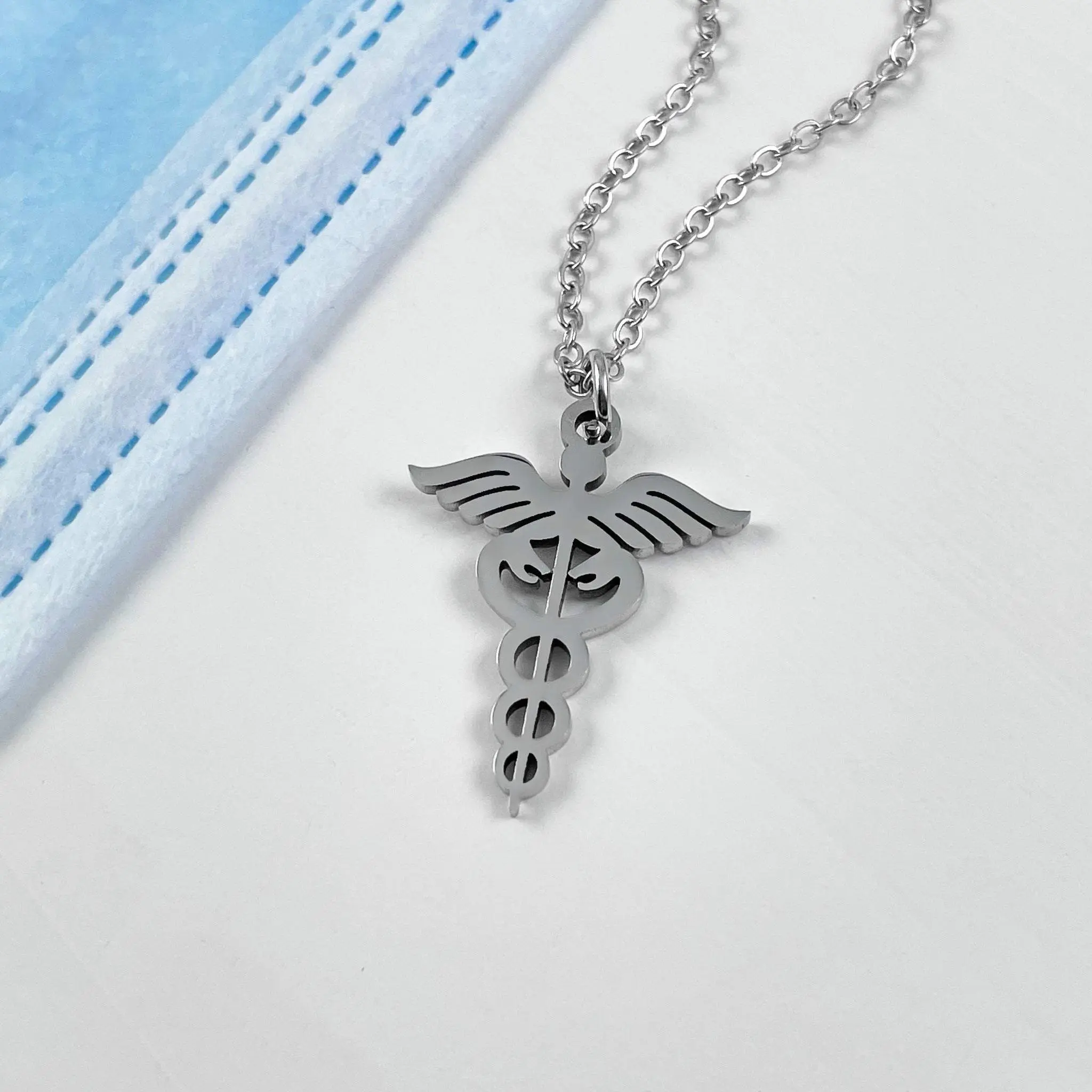 Caduceus Pendant Necklace