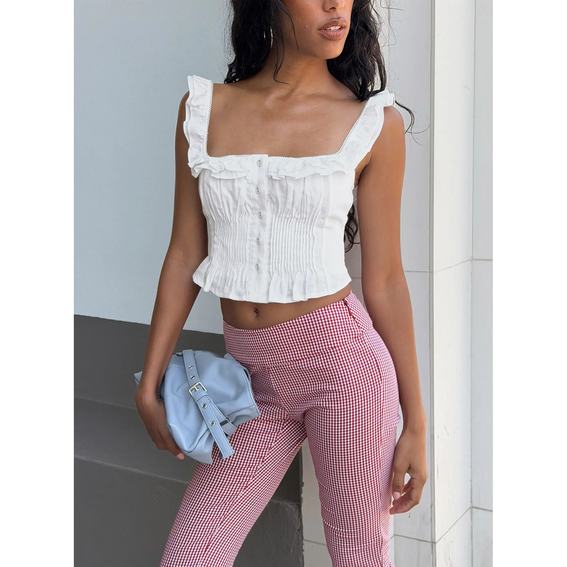 Isadoria Frill Top White