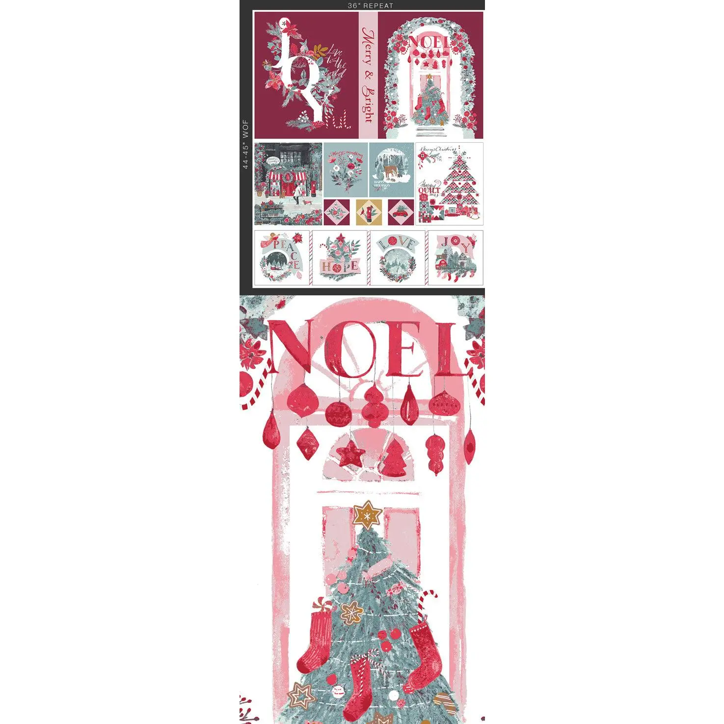Fabric Art Gallery Merry Everything Adventale 36" Quilting Panel ADV25917