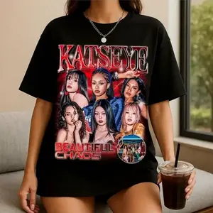 [Youth & Adult] Katseye Beautiful Chaos T-Shirt, Beautiful Chaos Album Shirt, Katseye Gnarly Shirt, Vintage Music Unisex Shirts, Gabriela Tees, Katseye Soft Is Strong Tee, Gift For Kids Men Women Casual Round Neck Cotton Fabric Clothes SWFW