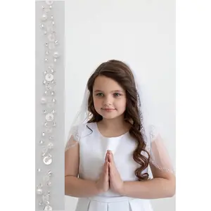 Pearl Beaded Edge Communion Veil