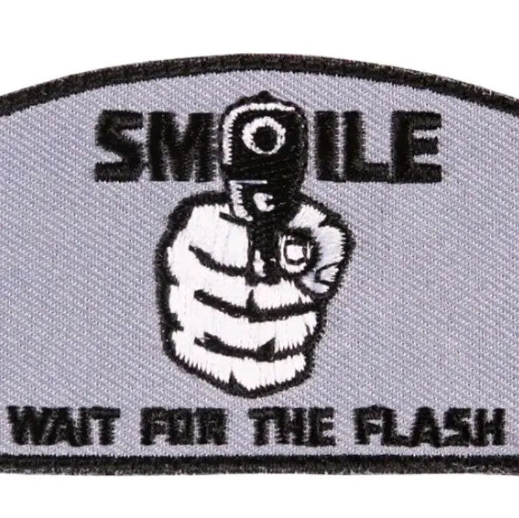 Smile Wait For The Flash - Gray 3.0625" x 1.875"