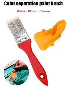 1 pack of red color paint brush, whitewash the wall, labor-saving, efficient, trimming, can be used for wall doors and windows, practical paint