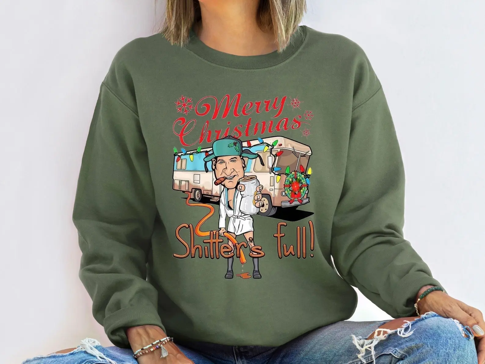 Merry Christmas Shitters Full Sweatshirt, National Lamp.oons Christmas Shirt, Christmas Sweatshirt, Holiday Sweatshirt, Christmas Gift