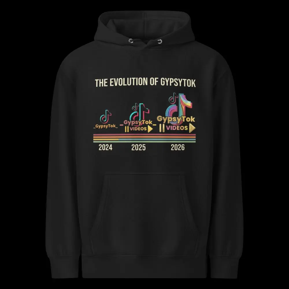 GYPSYTOK EXCLUSIVE Evolution Menswear Hoodie - Cotton-Polyester Fabric, Solid Color, Long Sleeves, Men's Sweatshirt