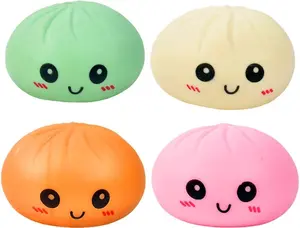 Giant Dumpling Squishys 4PCS Colorful Dumpling Stress Fidget Squishys Dumplings Toy Giant Mystery Cute Soft Calming for Relaxation Boys Girls Home Office Classroom