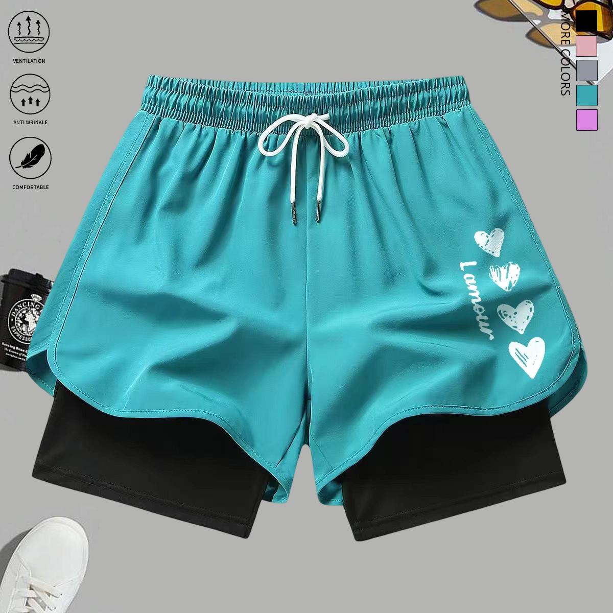 Set of 5 women’s casual fashion shorts featuring drawstring and elastic waistband, adjustable; suitable for outdoor sports, travel/vacations, and home wear—summer women’s shorts. women