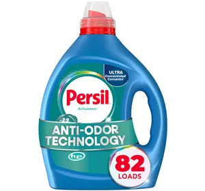 Persil Activewear Clean, Liquid Laundry Detergent, High Efficiency (HE), Deep Stain Removal, Ultra Concentrated, 82.5 fl oz, 82 Loads