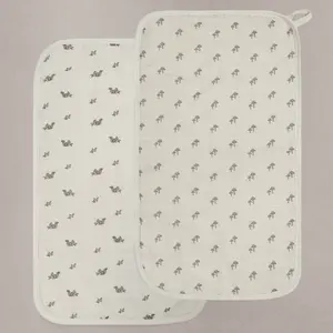 Squirrel & Mushroom - Premium Muslin Burp Cloth 2-Pack