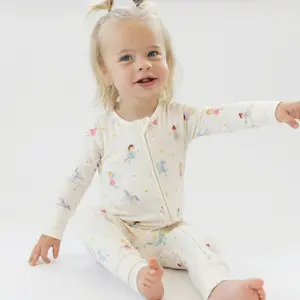 Bamboo Zippy Pajama Fairy Friends - Soft Eczema-Friendly Double Zipper Pajamas for Babies & Toddlers