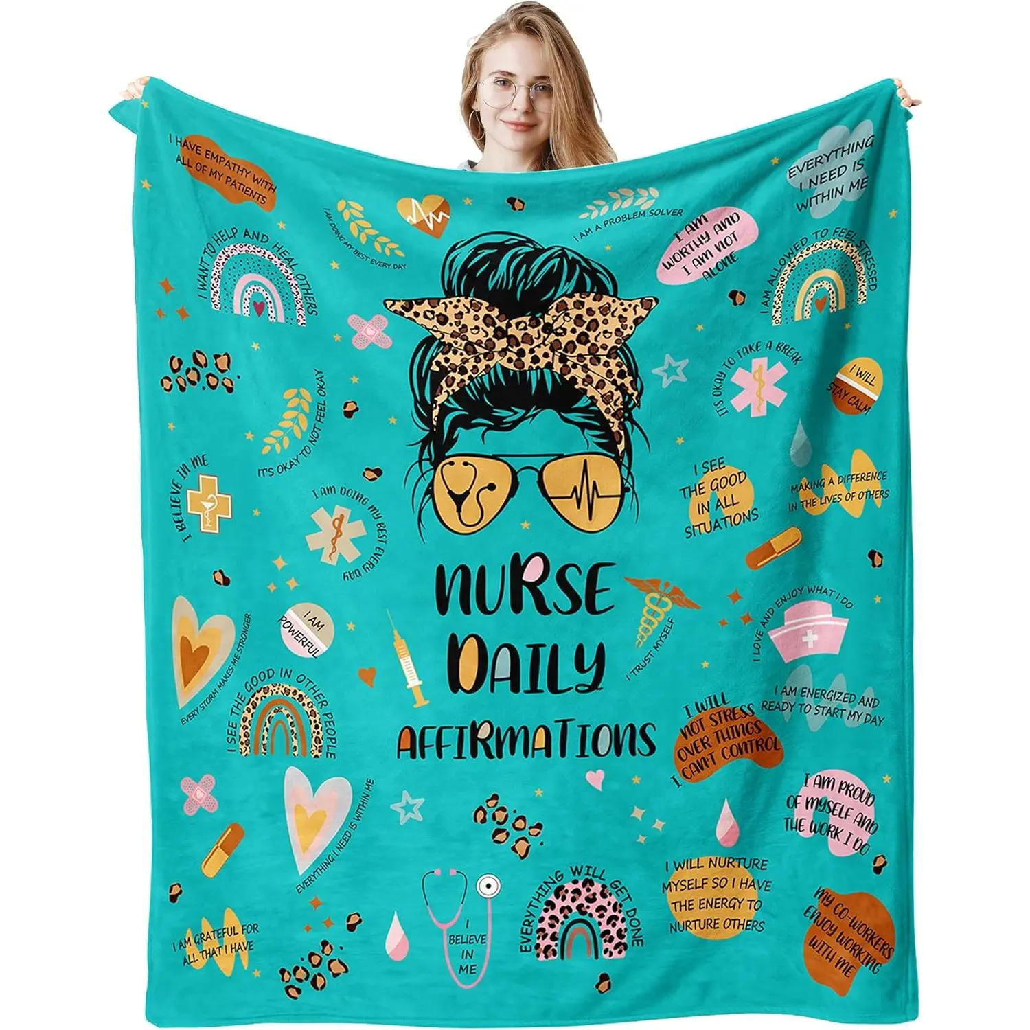 Nurse Gifts for Women, Nurse Nursing School Student Graduation Gifts Ideas Blanket, Cool LPN RN Gift for Future/New Grad Nurses Week, Best Nurses Birthday Appreciation Gift for Her