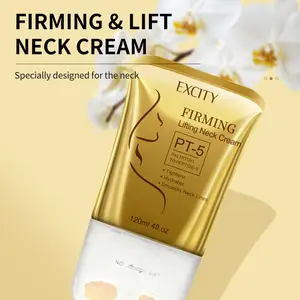 Excity PT-5 Firming Lifting Neck Cream 120ml with Rubber-Covered Roller for Tightening Hydrating and Smoothing Neck Lines