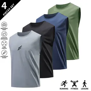 Men's 4-Pack Quick Dry Mesh Short Sleeve T-Shirts, Breathable Moisture-Wicking Loose-Fit Stretch Athletic Tees with Digital Print for Running, Gym Workout Sportswear tiktokshopspringglowup