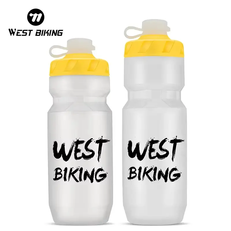 WEST BIKING Outdoor Cycling Water Bottle Squeeze Nozzle Bicycle Water Bottle Grade Silicone Material Bike Water Bottle