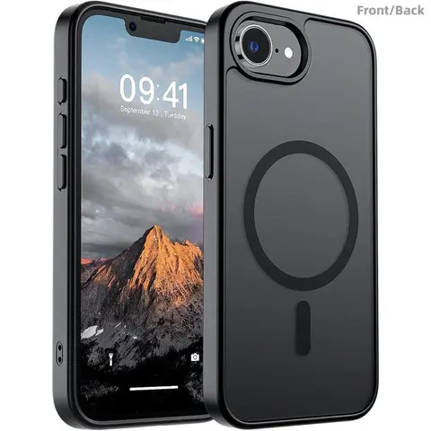 Magnetic for iPhone 17E 16E Smartphone Protective Case Case, TPU Smartphone Casing, Drop Protection Slim Translucent Matte Shockproof Back Cover with Anti-Fingerprint Phone Cover Accessories Protector, Shockproof Protective Covers