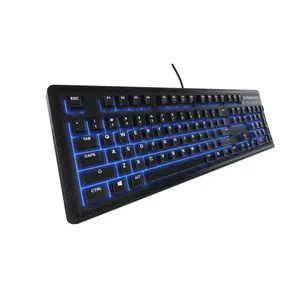 Apex 100 Gaming Keyboard - Tactile & Silent - Blue LED Backlit - Splash Resistant