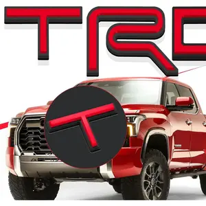 Generic Front Grille TRD Letters Compatible with Tundra 2022 2023 2024 2025 Front trd emblem ABS Plastic Selfadhesive Inserts Not Decals
