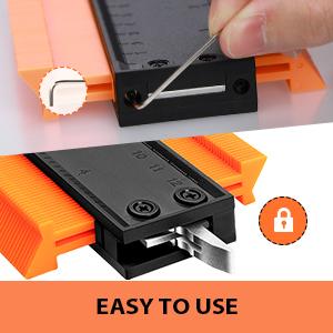 Contour Gauge Duplication-Adjustable Lock-Precisely Copy Irregular Shape-Irregular Woodworking Tracing-Must Have Tool,Father's Day Gift for DIY Handyman Men Husband 10 Inch+5 Inch