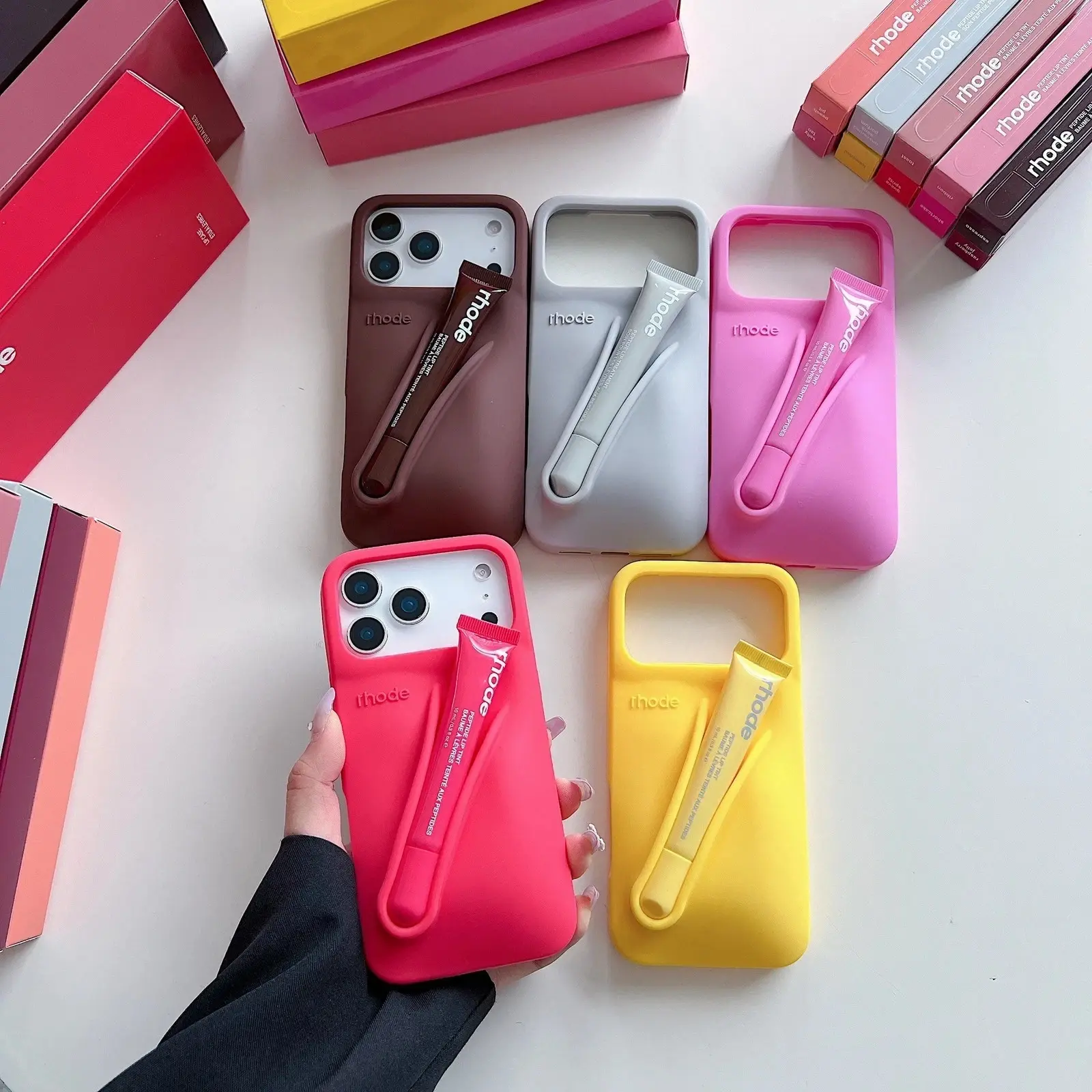 RHODE Phone Case & Lip Balm Holder for iPhone 11–17 Pro Max