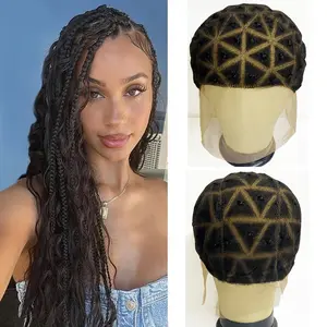 African Dreadlock Full Lace Wig Cap, Braided Wig Cap, Crochet Double Lace Braided Wig, Suitable for Crochet Making Braided Wig with Drawstring Wig Cap