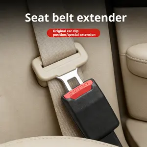 Auto Seat Belt Extender Universal Fit for Most Cars Durable ABS Material Safety Buckle Booster Easy to Reach Rear Seat Belt Clips