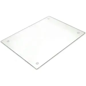 Tempered Glass Cuttg Board - Long Lastg Clear Glass - Scratch Resistant, Heat Resistant, Shatter Resistant, Dishwasher Safe. (Large 12x16)