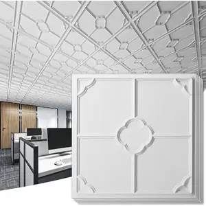 12-Pack Lightweight Drop Ceiling Tiles for Suspended Grid, 2x2 ft Ceiling Panels in White, Cover 48 Sq.Ft