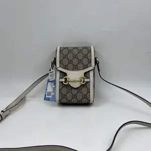 Pre-owned GUCCI monogram Horsebit vertical phone case hz48302