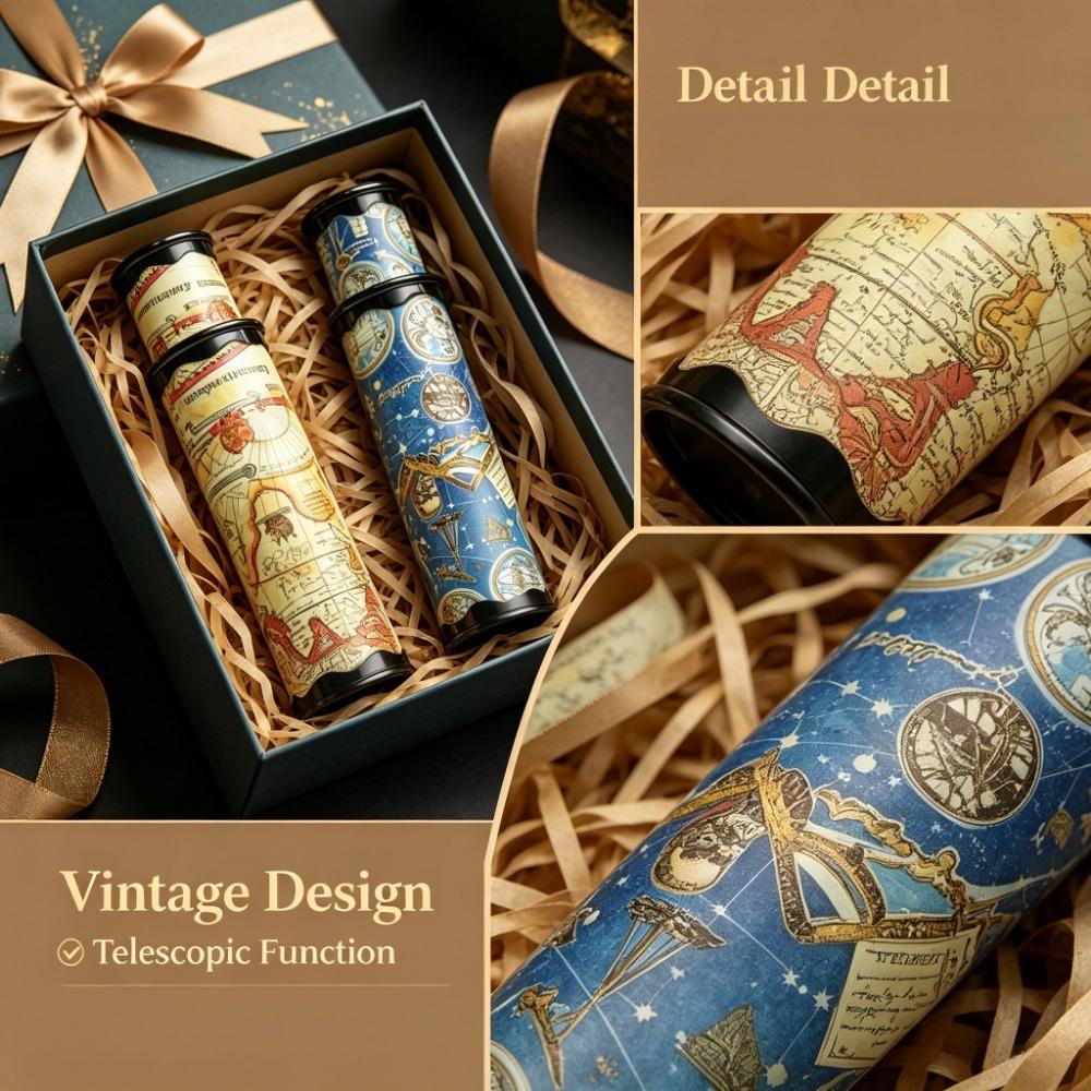 1pc Classic Retro World Map Handheld Rotating Kaleidoscope Toy - Puzzle Sensory Learning Toy, Stress Relief Gift for Kids, Novelty Birthday Party Present 1pc Classic Retro World Map Handheld Rotating Kaleidoscope Toy - Puzzle Sensory Learning Toy, Stress Relief Gift for Kids, Novelty Birthday Party Present
