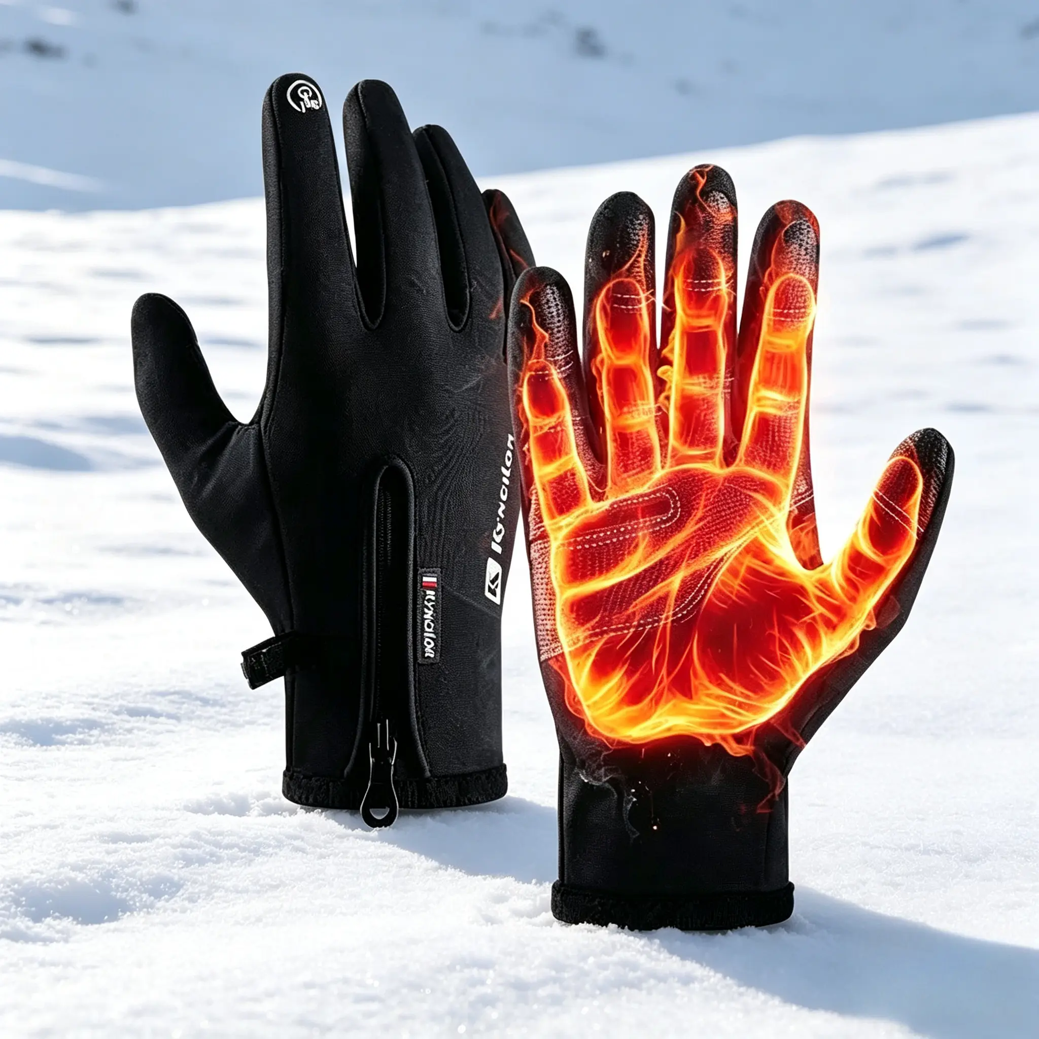 Men's & Women's Thermal Insulated Outdoor Activity Gloves - Touchscreen, Fleece-Lined, Windproof, Non-Slip Grip for Cycling, Driving, Hiking, Hiking Gloves