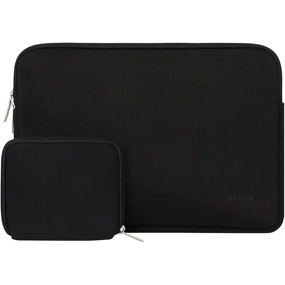 MOSISO Slim Fit Handheld Neoprene Tablet Bag with Pouch & Small Protective Case - 9.7–11 inch, Keeps Tablet Safe During Travel, Compatible with 10.9in iPad 10th (2022)/Air 5th/Air 4, 10.5in Air 3, 11in Pro M2, 10.2in 9/8/7, 9.7in Models, Blush Pink, Every