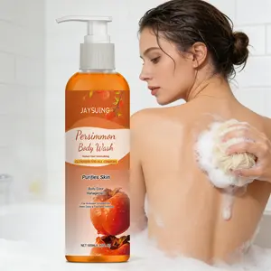 Persimmon Fragrance Body Wash - Deep Cleansing Purifying Skin Removes Dirt & Oil, Refreshing Skin Feel & Silky Smooth Texture, Daily Hydrating Shower Gel for Soft Supple Skin 100ml