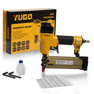 23GA Mini Nail Gun, capable of firing 3/8 inch to 1 inch headless nails, compatible with 1/2 inch to 1-3/8 inch nails. A lightweight pneumatic nail gun, suitable for precision woodworking and cabinet assembly.