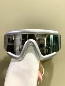 Unisex Punk Style Large Frame Glasses, Trendy Casual Glasses for Everyday Use, Fashion Accessories for Outdoor Activities, Trendy Beach Eyewear