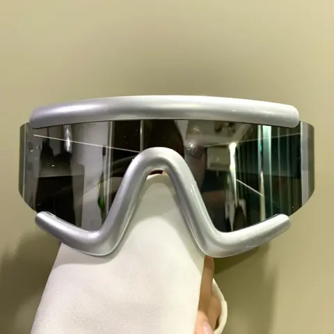 Unisex Punk Style Large Frame Glasses, Trendy Casual Glasses for Everyday Use, Fashion Accessories for Outdoor Activities, Trendy Beach Eyewear