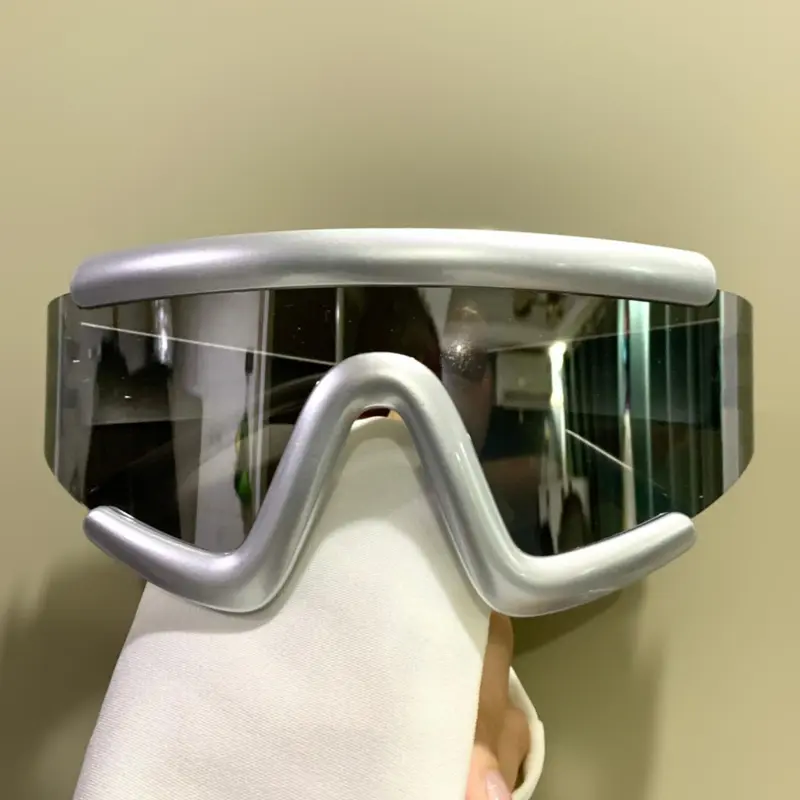 Unisex Punk Style Large Frame Glasses, Trendy Casual Glasses for Everyday Use, Fashion Accessories for Outdoor Activities, Trendy Beach Eyewear
