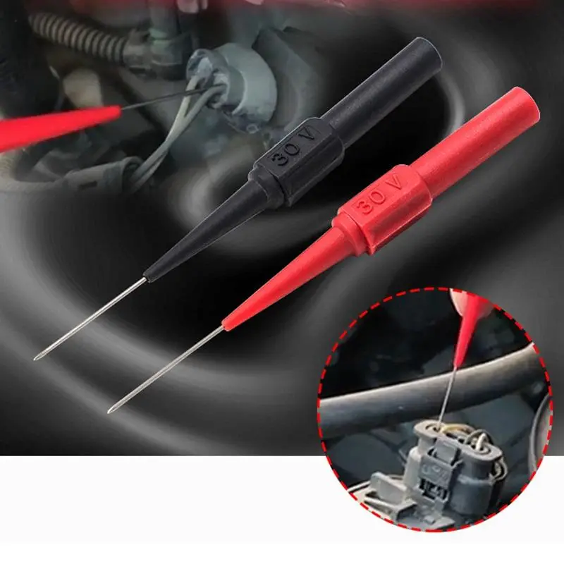 30V Car Tip Probes Diagnostic Tool, Auto Multimeter Test Lead, Extension Back Piercing Needle Tip Probes Mechanical Tool, Tool Kits