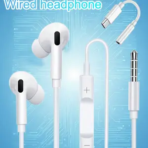 Wireless Earbuds Set, Includes 3.5mm Wired Headphones & Type-C Adapter, Compatible Devices, Ideal for Home Office Car Use, Mobile