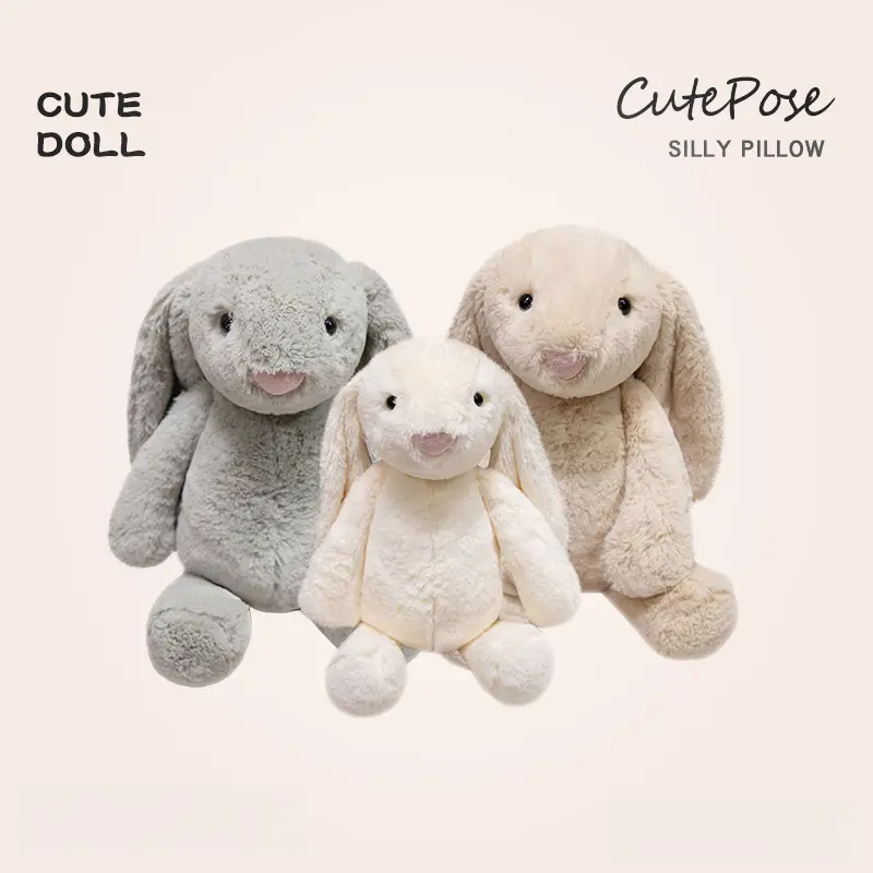 Colorful Bunny Plush Toy 15.6 inch Soft Stuffed Animal Cute Rabbit Plush for Kids Room Decoration and Gift-stuffed animal furry  friends  plush cute  doll  gifts  love  w festive decoration anime fluffy  collection jelly  cat  find