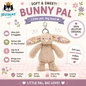 Jellycat Mini Plush Keychain – Soft Cuddly Toy Charm, Ideal for Daily Use, Gift Giving & Collecting Cute Accessories 5