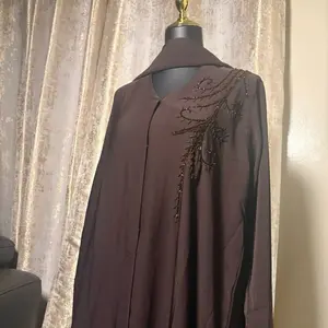 Brown Branch Beaded Abaya